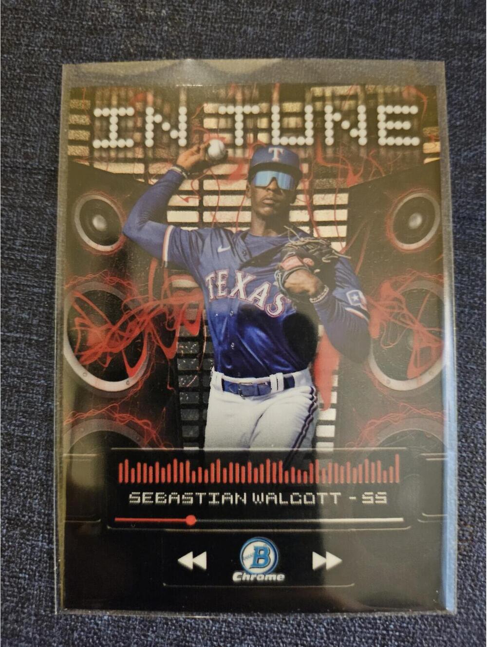 2024 Bowman Chrome Draft Picks Sebastian Walcott In Tune Insert Baseball Card